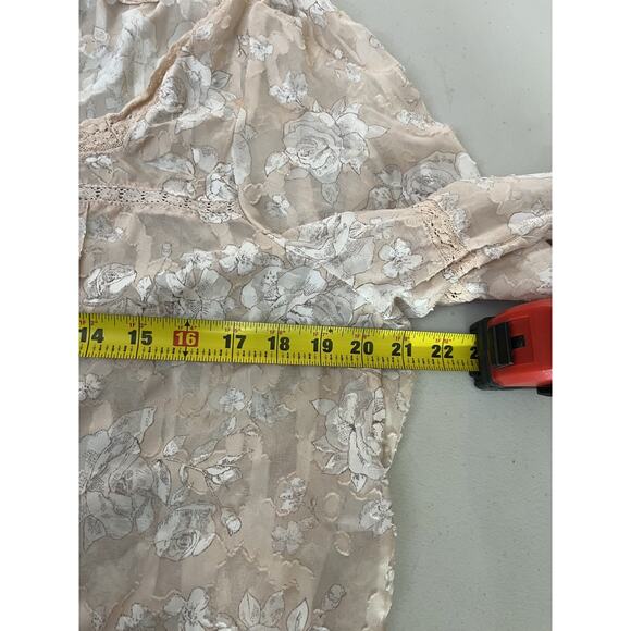 Romantic Victorian Regency Fairy Coquette Dainty Floral Top XL Cottage Parisian - Picture 11 of 13